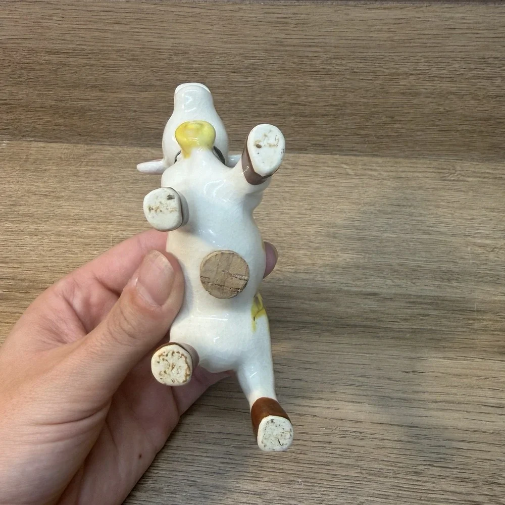 Vintage Ceramic Cow and Milk Can Salt and Pepper Shakers Japan Farmhouse Floral